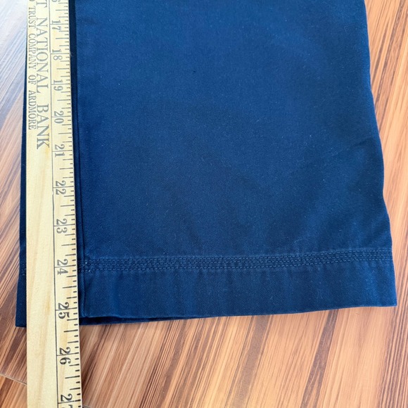 Navy Blue Cropped Wide-Leg Pants Sz 14 French Girl Modern Utility Coastal Chic - Picture 2 of 7